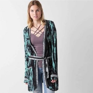 BKE Gimmicks Tye Dye Longline Cardigan Sz M